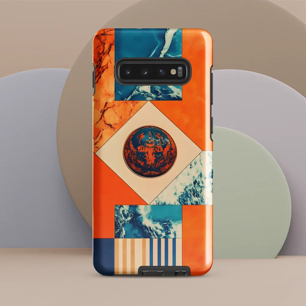 Harmonious Encounters: Abstract Geometry | Phone Case |  S10 Plus | Tough Case | Glossy