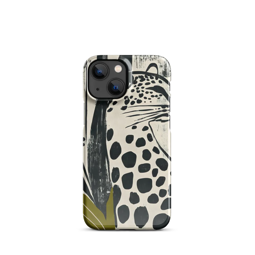 Leopard in Silhouette: A Modern Appeal | Phone Case |  13 Mini | Snap Case | Glossy
