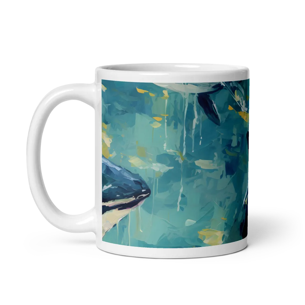 Harmony of the Ocean: Whales in Motion | Mug with White inside | 11 oz