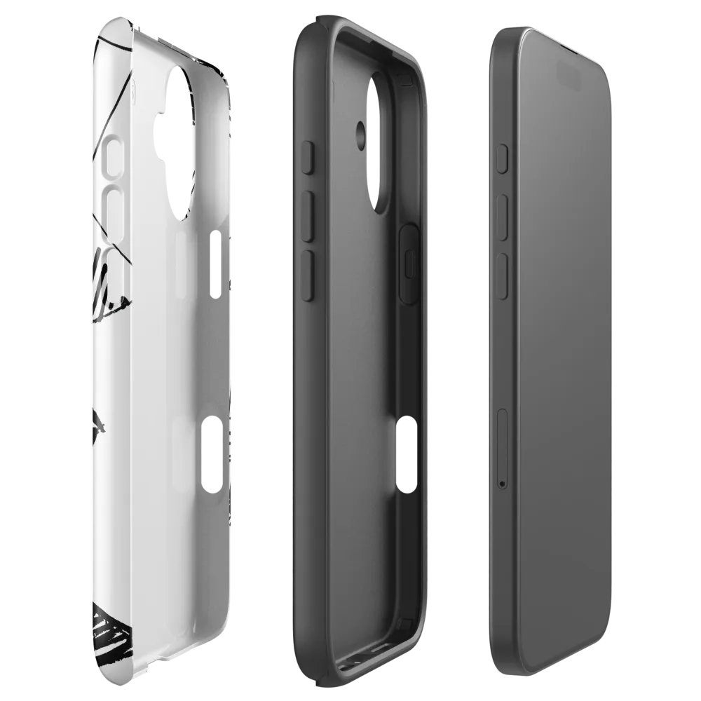 Dynamic Geometry in Ink | Phone Case |  16 Plus | Tough Case | Glossy