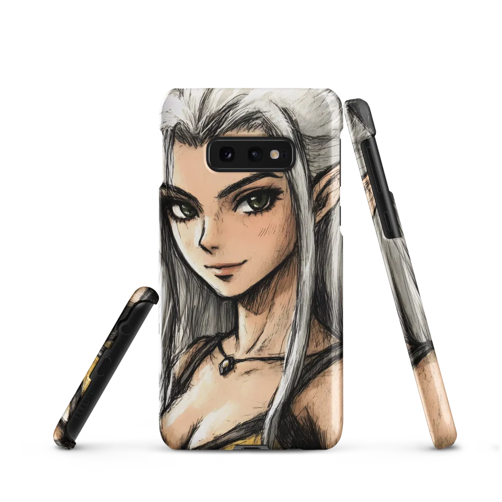 Ethereal Elegance: The Elf's Portrait | Phone Case |  S10e | Snap Case | Matte