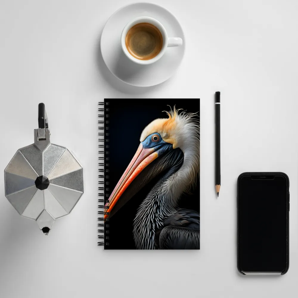 Majestic Portrait of a Pelican | Spiral Notebook