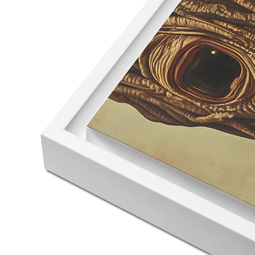 The Mask of Roots | Canvas with White Frame | 16″×16″