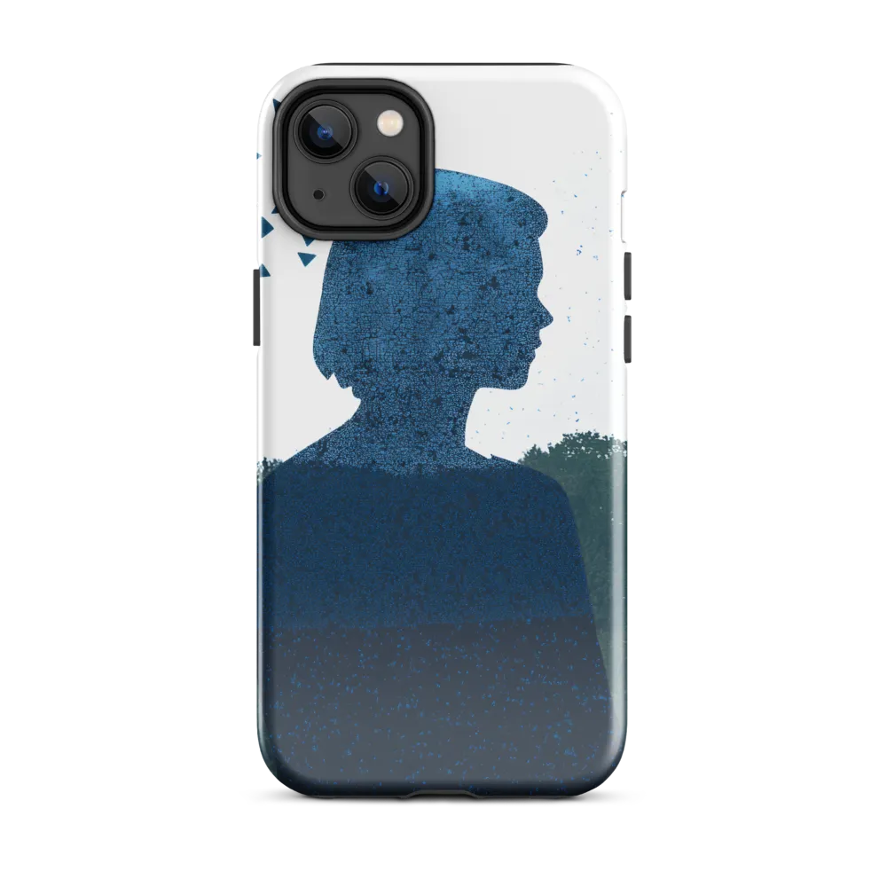 Blue Contemplation | Phone Case |  14 Plus | Tough Case | Glossy
