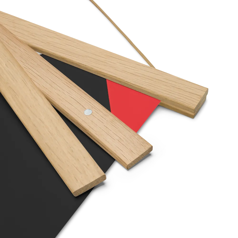 Suspended in Mystery | Poster With Oak Wood Hanger | 14″×14″