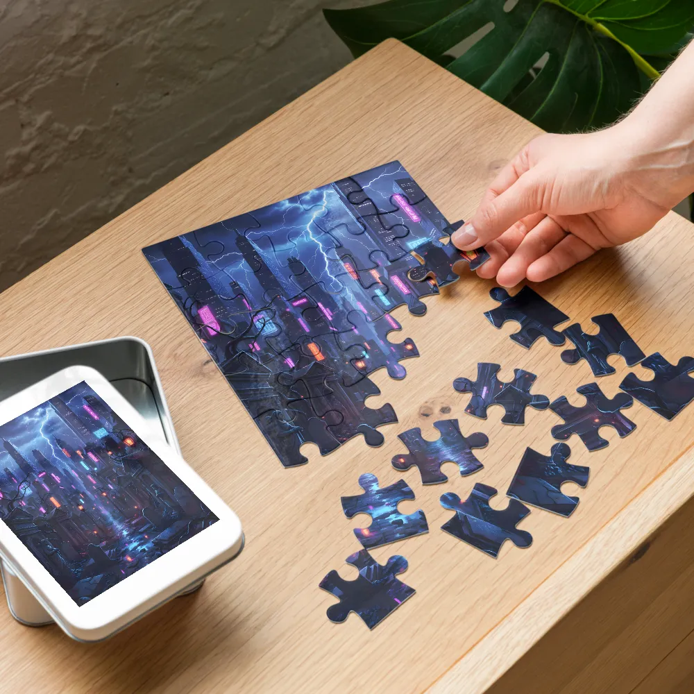 Electric Necropolis 
 Jigsaw Puzzle in Tin Box