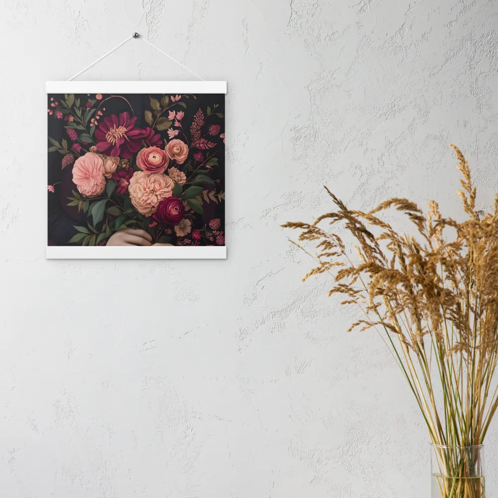 Botanical Elegance | Poster With White Wood Hanger | 12″×12″