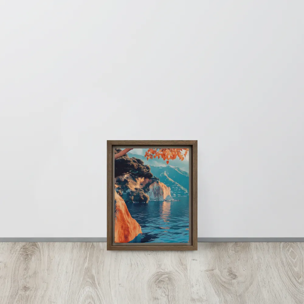 Elysian Waterscape | Canvas with Brown Frame | 8″×10″