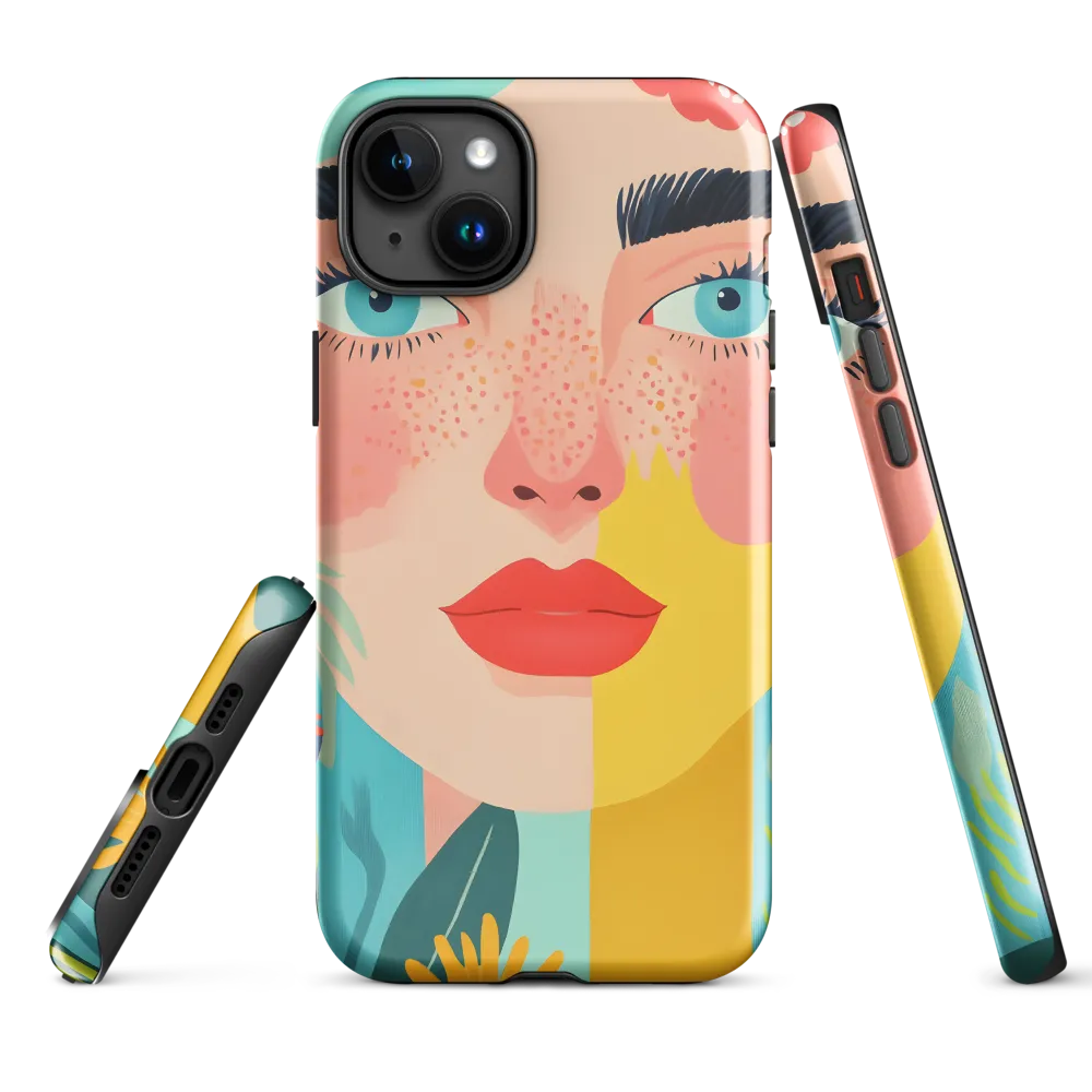 Floral Serenity: A Modern Portrait