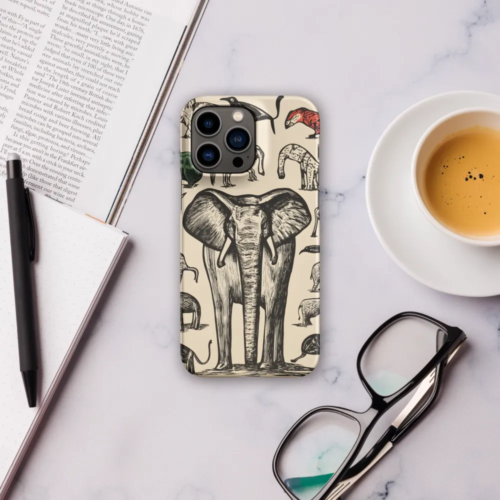 Whimsical Wildlife: A Linocut Journey | Phone Case |  14 Pro Max | Snap Case | Matte
