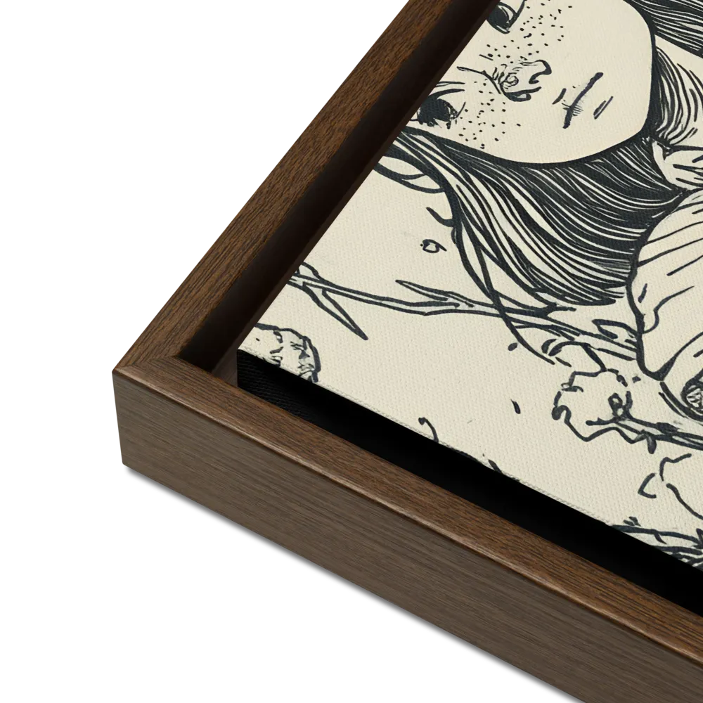 A Young Guardian of Nature | Canvas with Brown Frame | 12″×16″