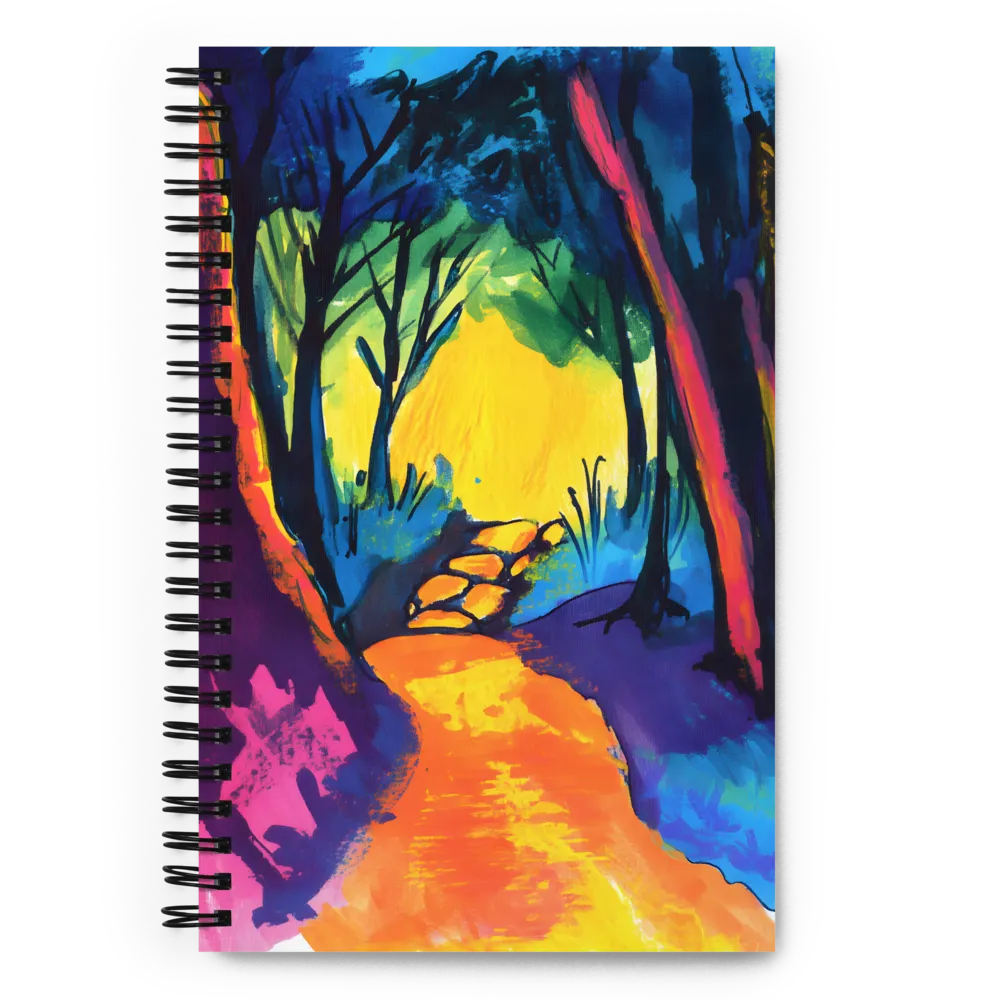 Path Through a Vibrant Forest | Spiral Notebook