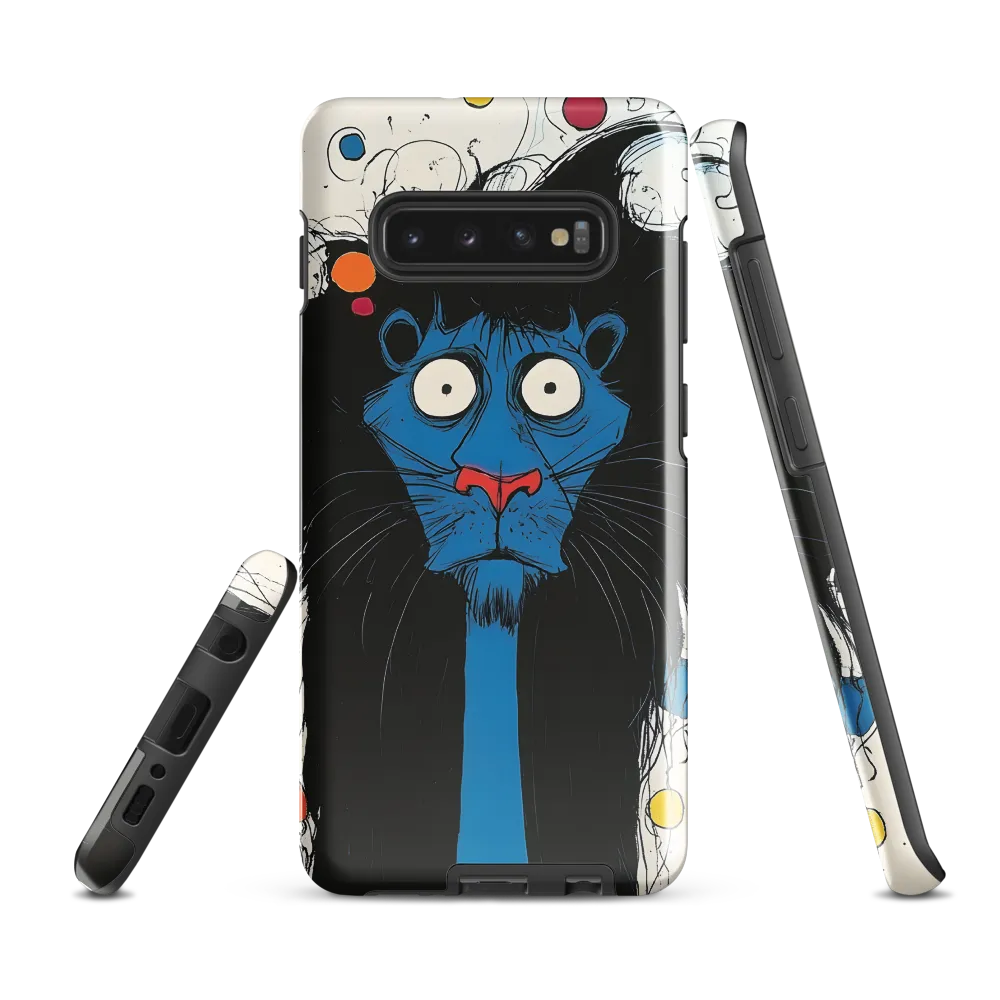 Whimsical Blue Lion | Phone Case |  S10 Plus | Tough Case | Glossy