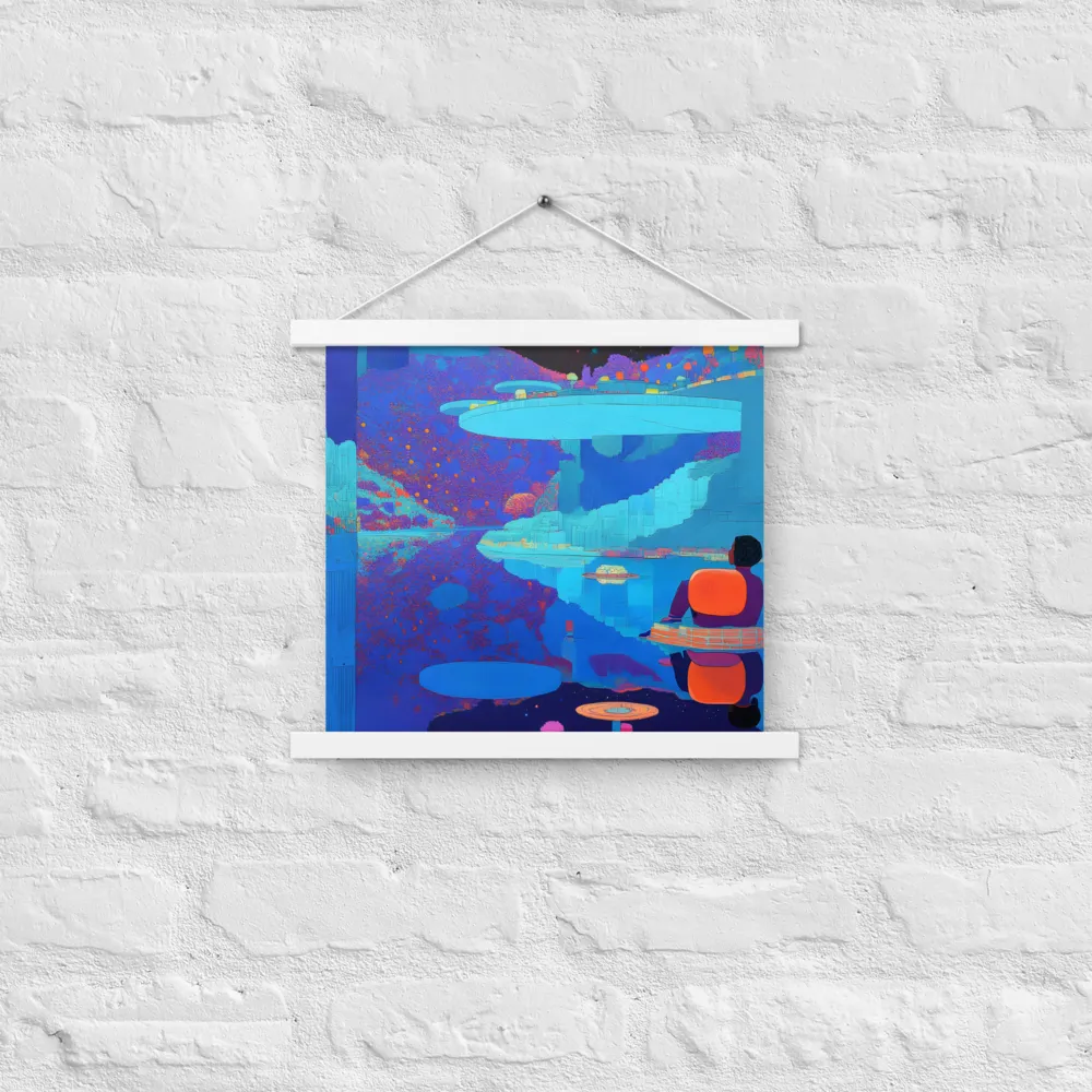 Reflections of Serenity | Poster With White Wood Hanger | 14″×14″