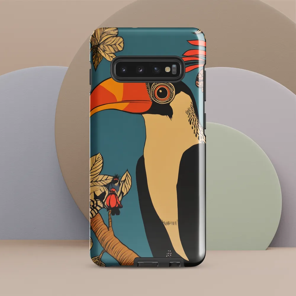 Tropical Majesty: The Toucan at Rest | Phone Case |  S10 Plus | Tough Case | Glossy