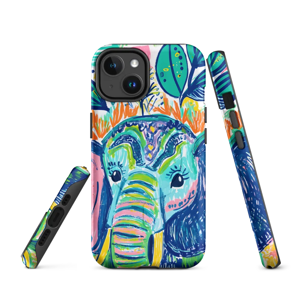 Whimsical Elephant Portrait | Phone Case |  14 | MagSafe® Tough Case | Matte