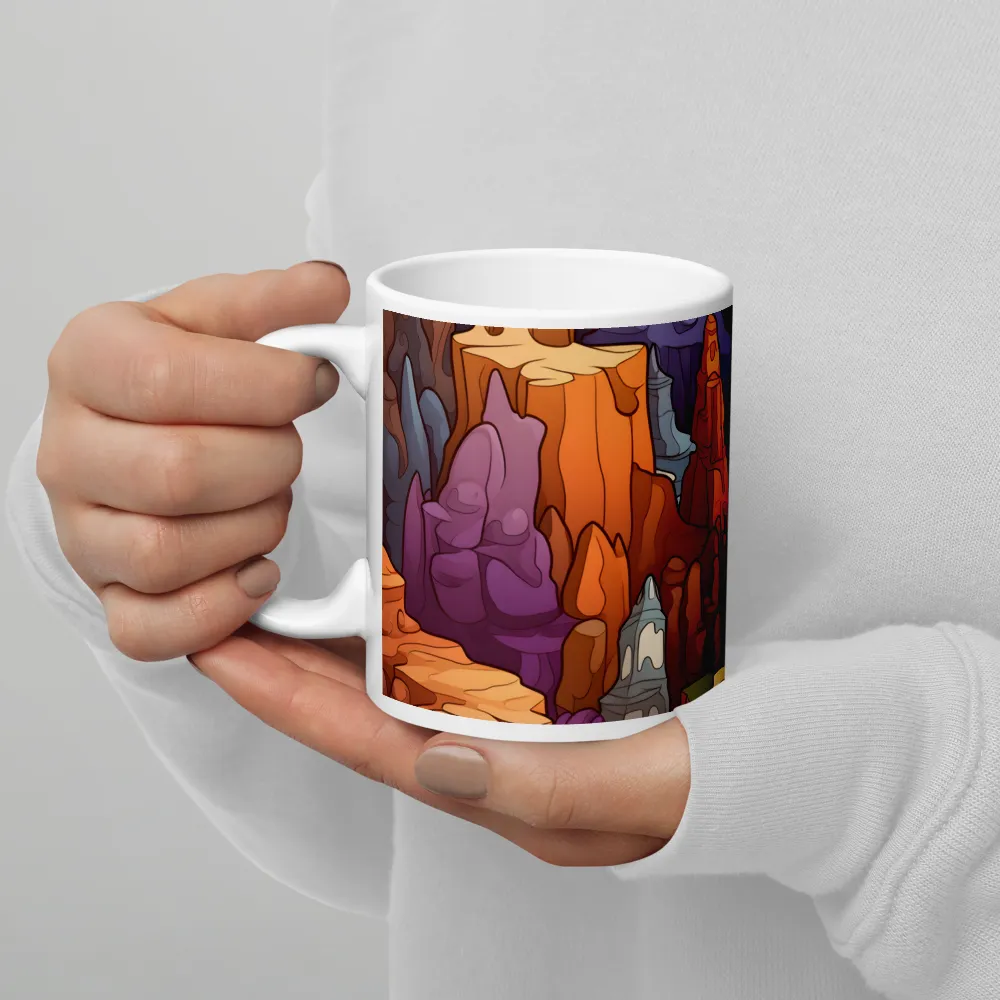 Vibrant Rockscape: A Digital Odyssey | Mugs | Multiple Sizes & Colors