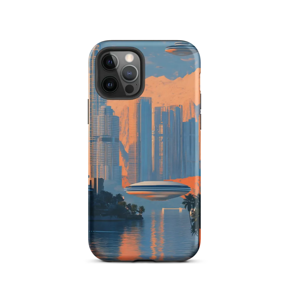 Futuristic Horizons: A Sci-Fi Cityscape | Phone Case |  12 Pro | Tough Case | Matte