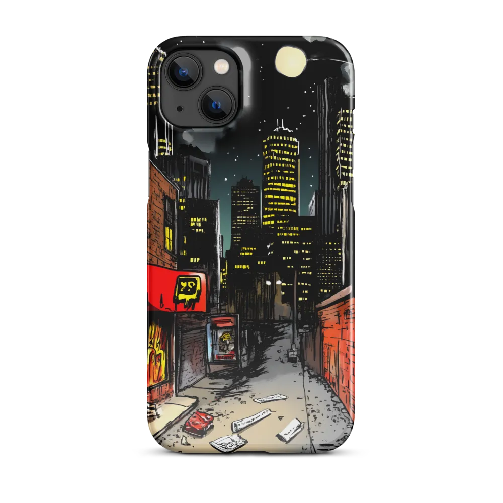 Nocturnal Cityscape: The Hidden Alley | Phone Case |  14 Plus | Snap Case | Glossy