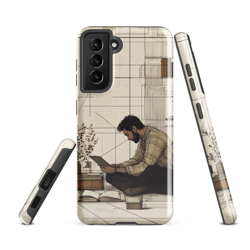 Quiet Reflections in Line | Phone Case |  S21 FE | Tough Case | Glossy