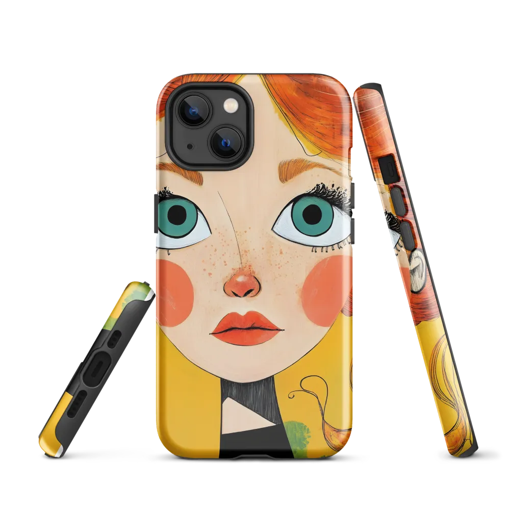 Whimsical Portrait of a Girl | Phone Case |  13 | Tough Case | Glossy