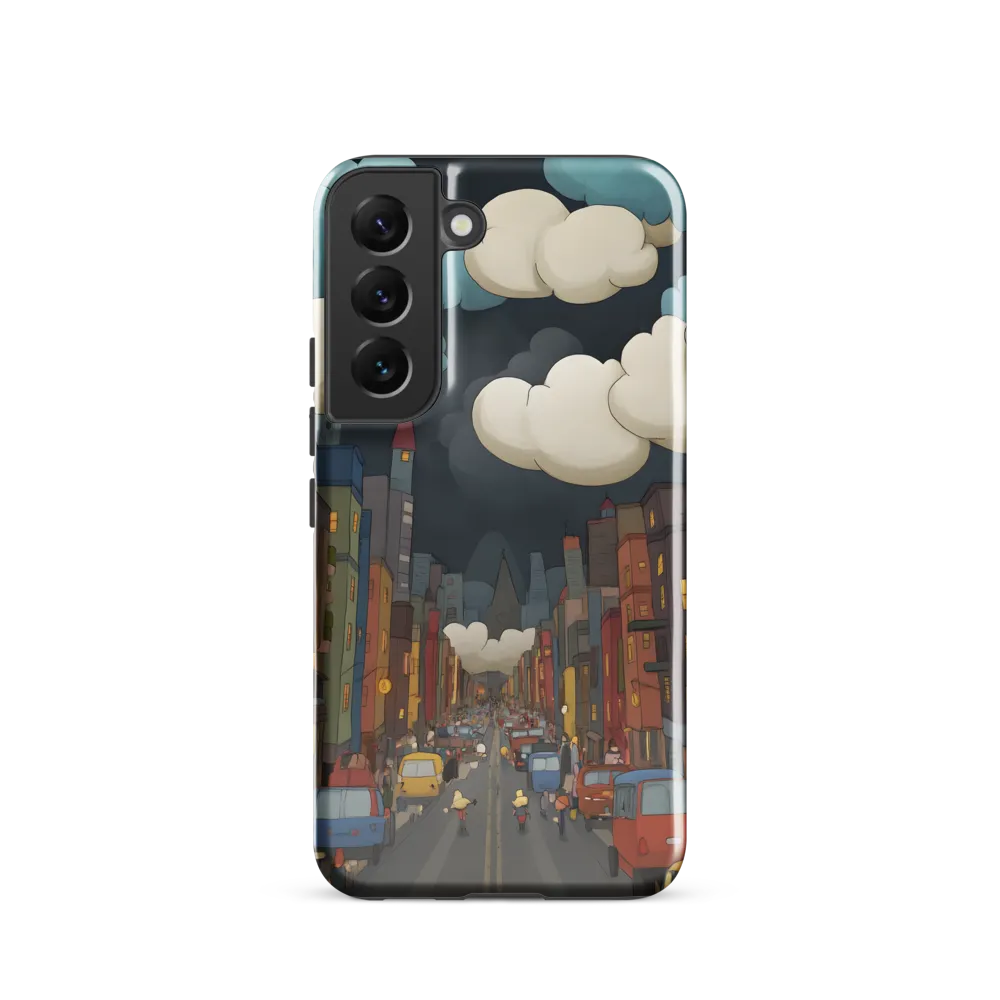 Urban Symphony: A City Awakens at Dusk | Phone Case |  S22 | Tough Case | Glossy