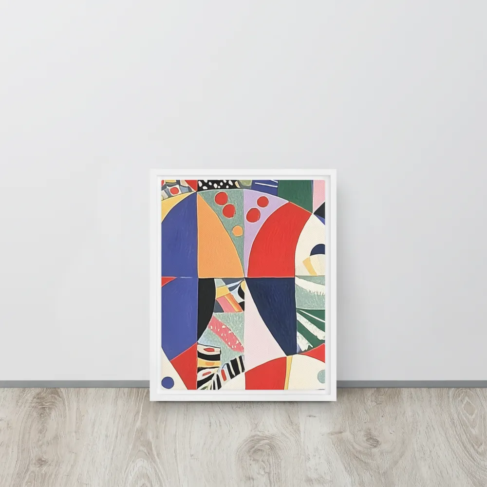 Dynamic Mosaic Symmetry | Canvas with White Frame | 11″×14″