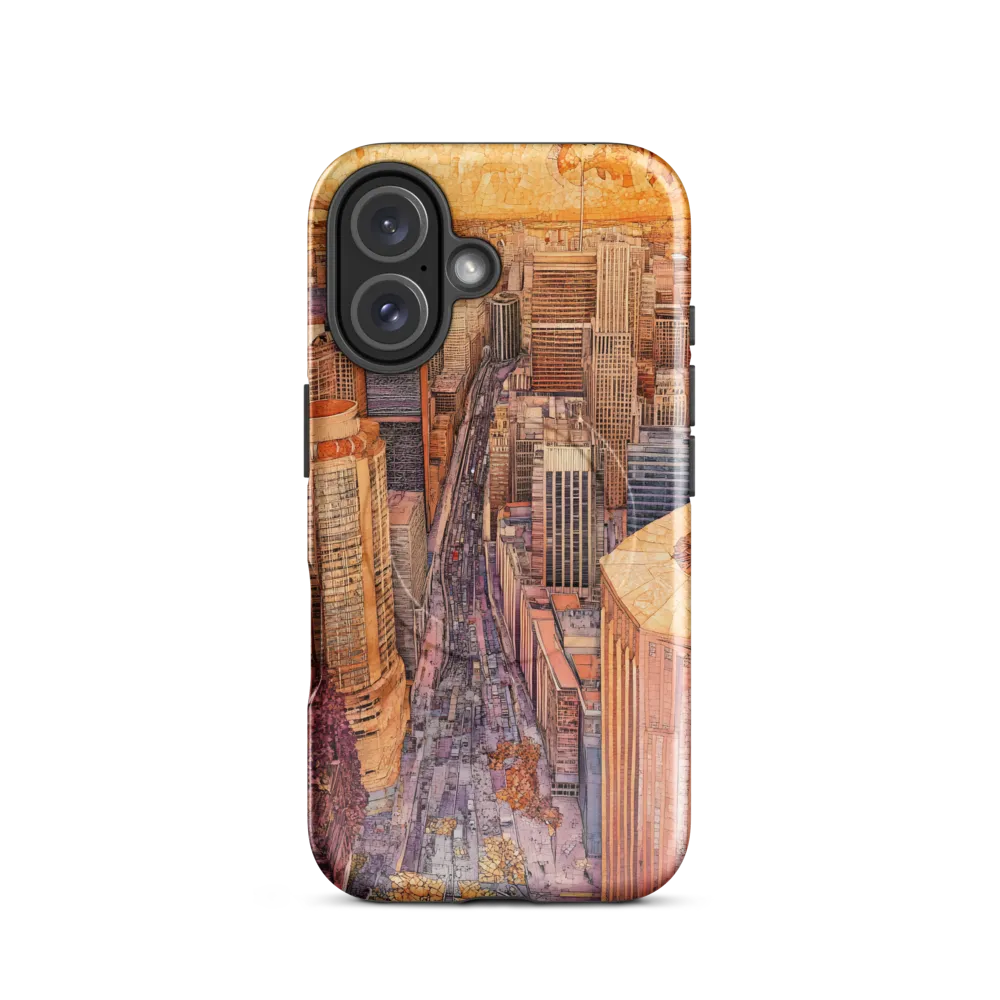 Mosaic Cityscape at Dusk