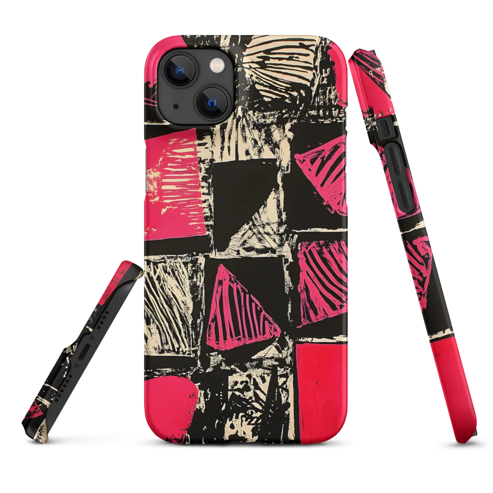 Geometric Symphony in Pink and Black