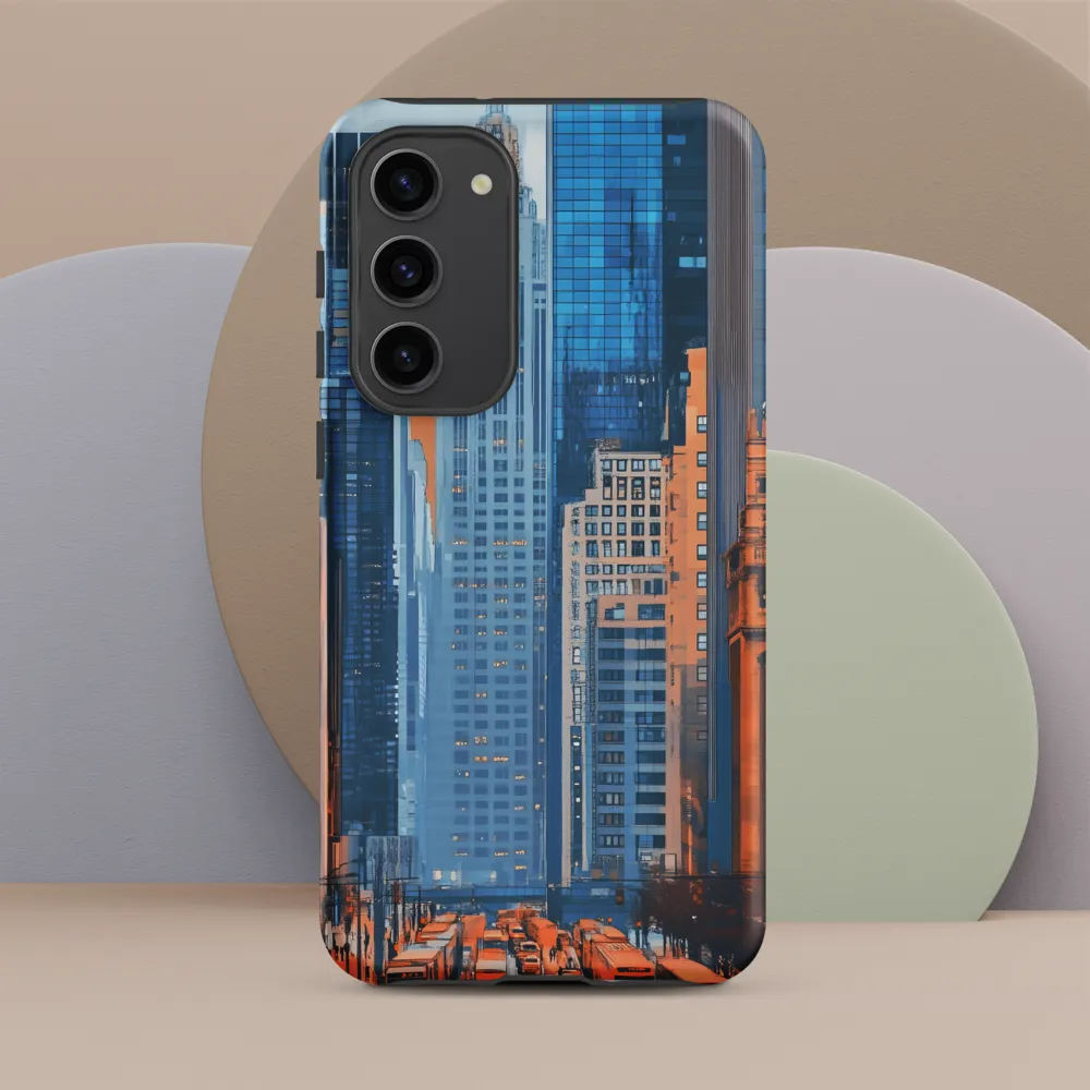 Urban Symphony in Blue and Orange