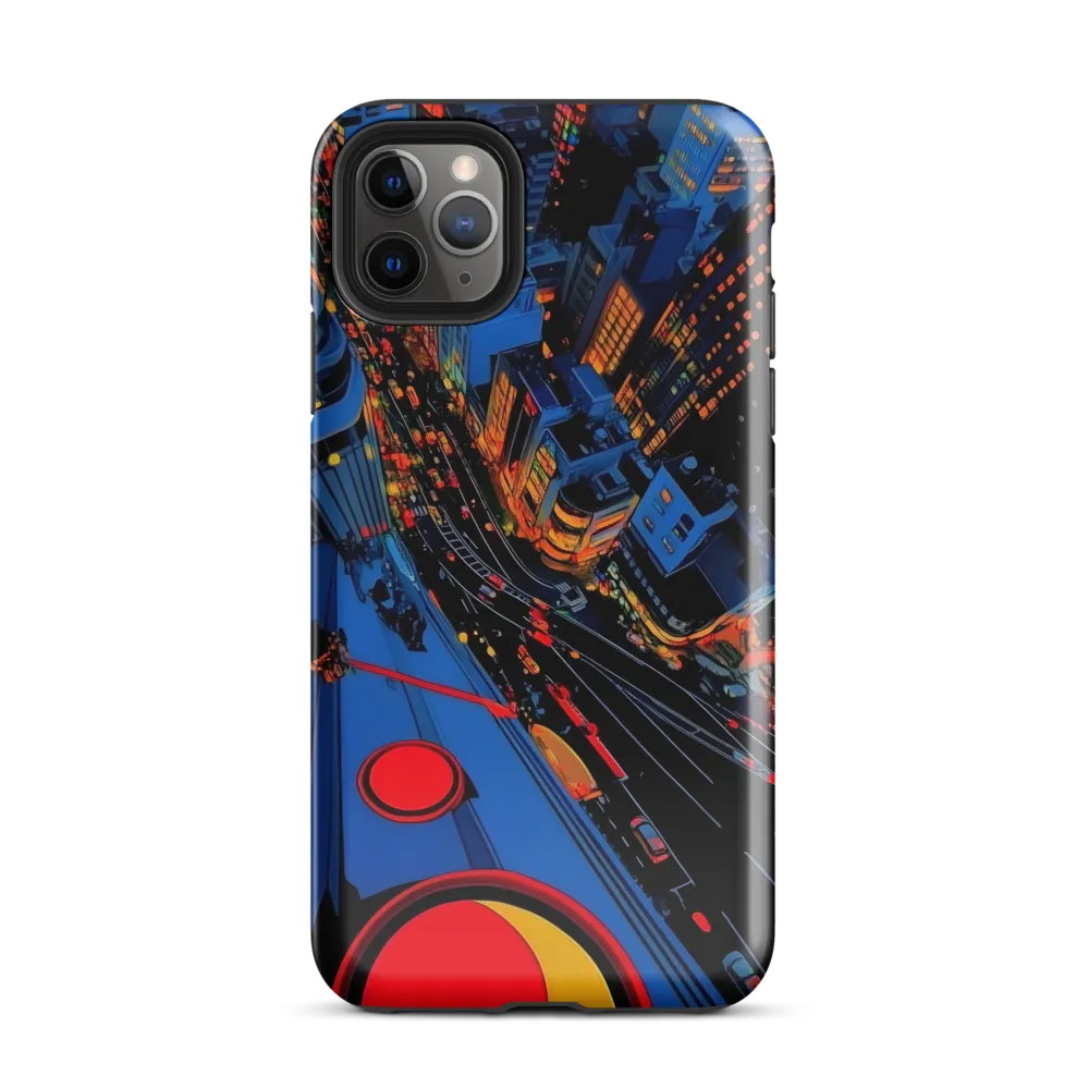 Vibrant Nightscape: A Futuristic City Overlook | Phone Case |  11 Pro Max | Tough Case | Glossy