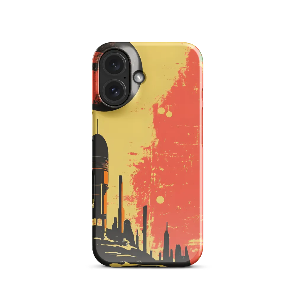 Journey to the Stars: A Retro-Futuristic Landscape | Phone Case