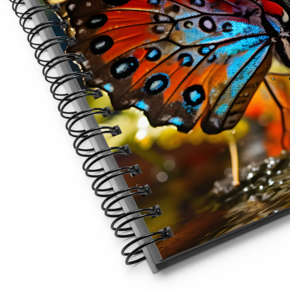 Dance of Colors: The Butterfly's Elegance | Spiral Notebook