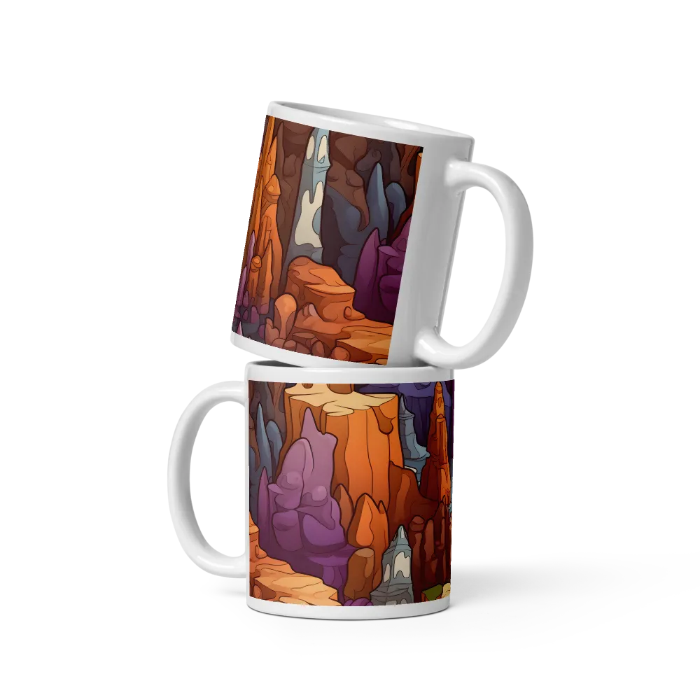 Vibrant Rockscape: A Digital Odyssey | Mugs | Multiple Sizes & Colors