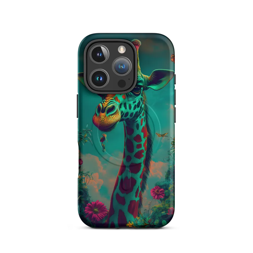 Whimsical Giraffe Among Blossoms | Phone Case |  16 Pro | MagSafe® Tough Case | Matte