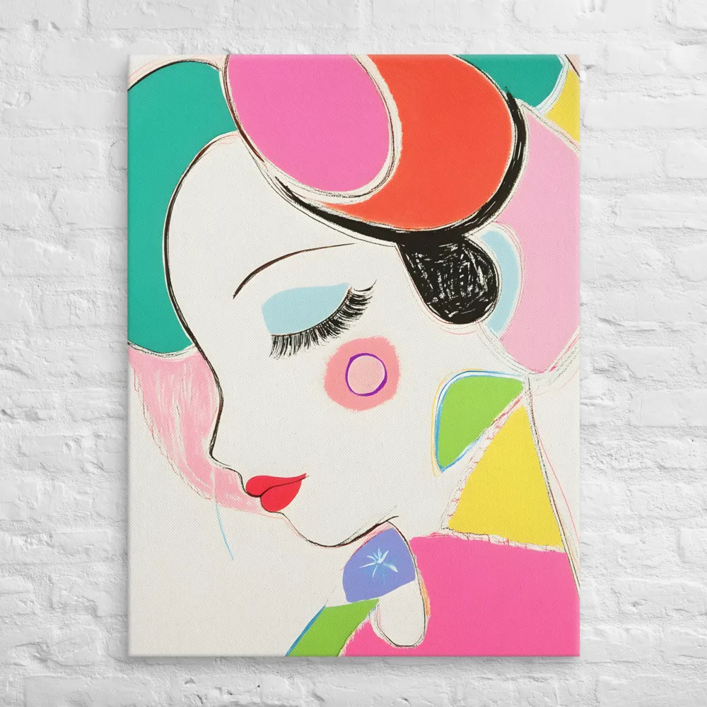 Whimsical Portrait in Colorful Abstraction | Canvas | 30″×40″