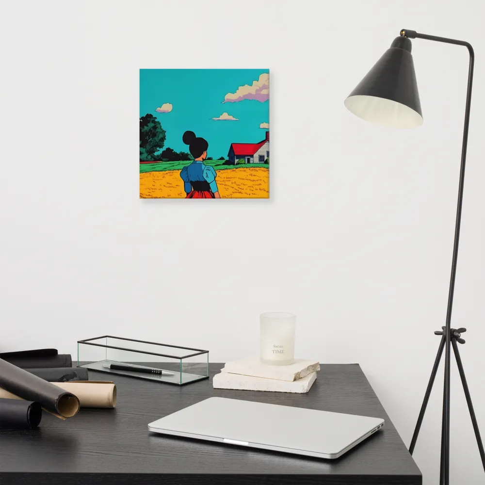Whispers of a Sunlit Meadow | Canvas | 12″×12″