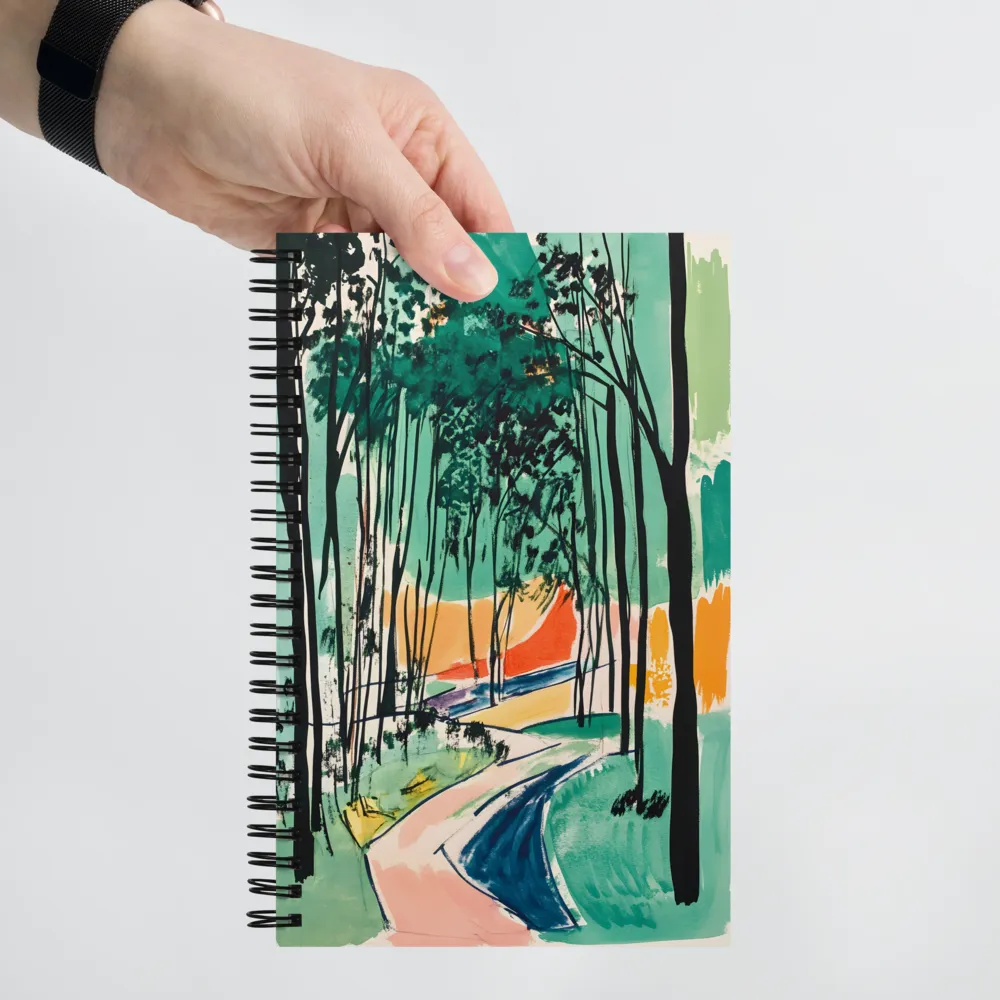 Winding Path Through the Forest | Spiral Notebook