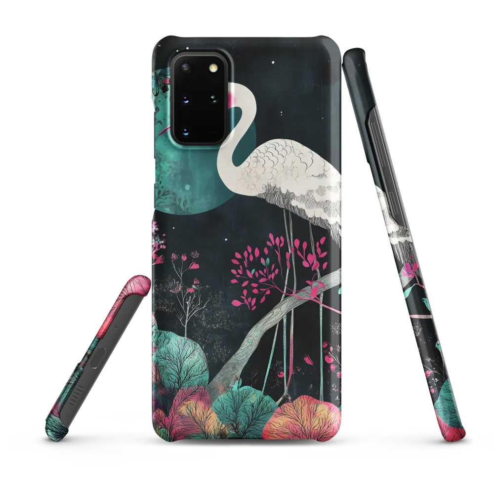 Ethereal Presence: Heron in a Floral Dreamscape