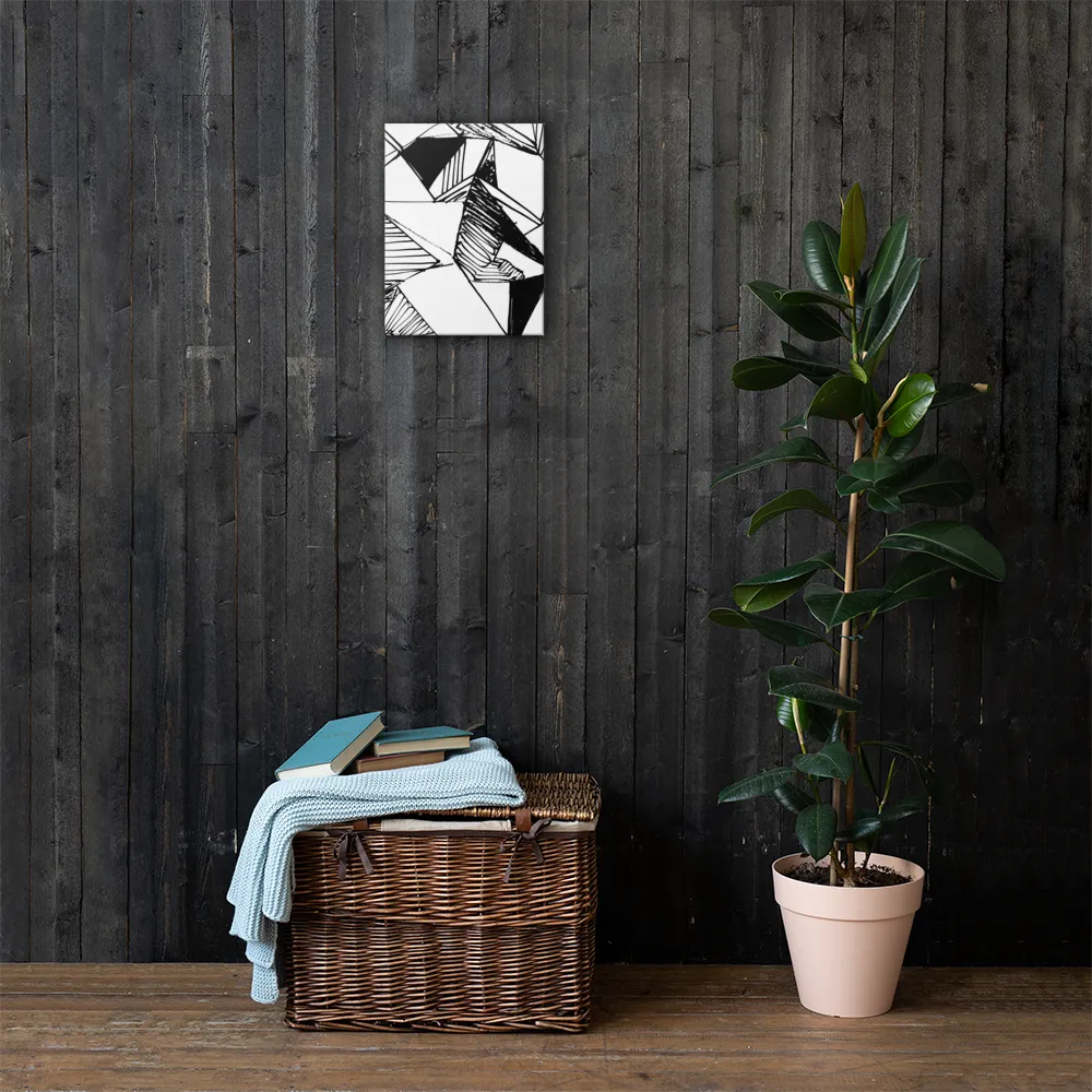 Dynamic Geometry in Ink | Canvas | 12″×16″