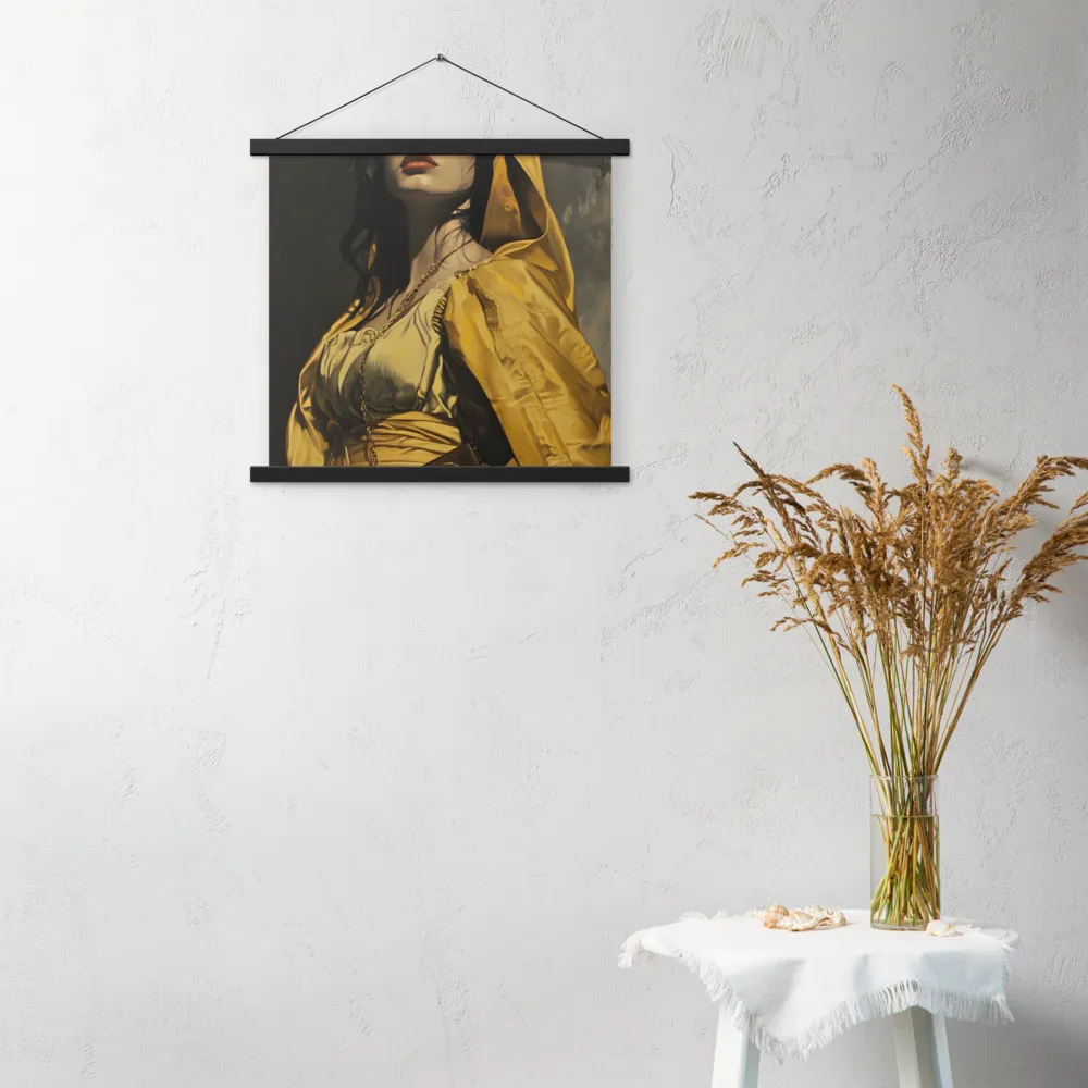 Veiled Confidence | Poster With Black Wood Hanger | 18″×18″