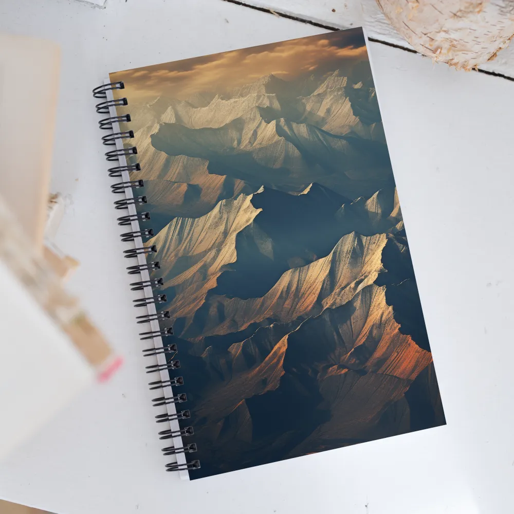 Majestic Mountains: An Aerial Serenity | Spiral Notebook