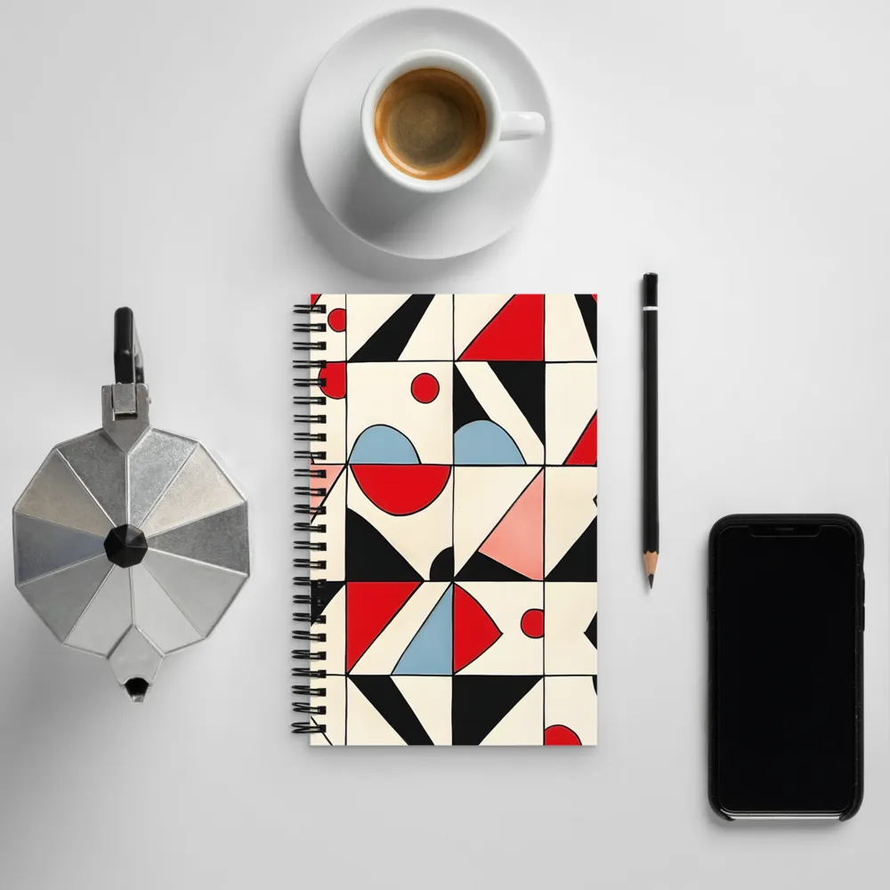 Dynamic Geometric Harmony | Spiral Notebook