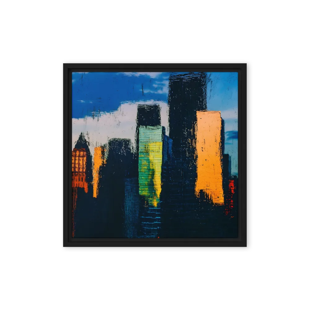 Reflections of Tranquility | Canvas with Black Frame | 16″×16″
