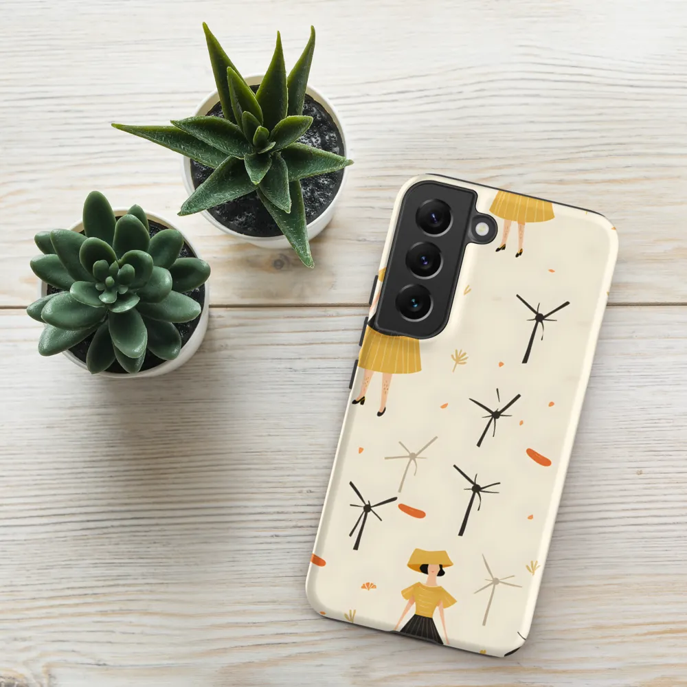 Whimsical Patterns of Nature and Femininity | Phone Case |  S22 | Tough Case | Matte