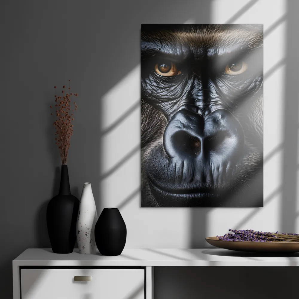 Gaze of the Wild: A Gorilla's Portrait | Metal Print | 20″×30″