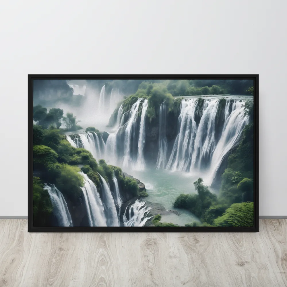 Whispers of the Cascades | Canvas with Black Frame | 24″×36″