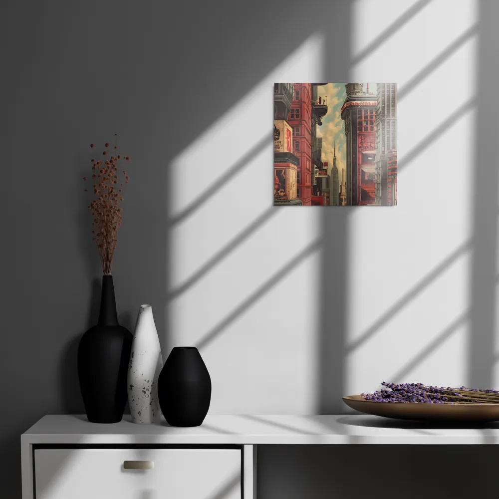 A Glimpse of Tomorrow: Urban Ambition | Metal Print | 12″×12″