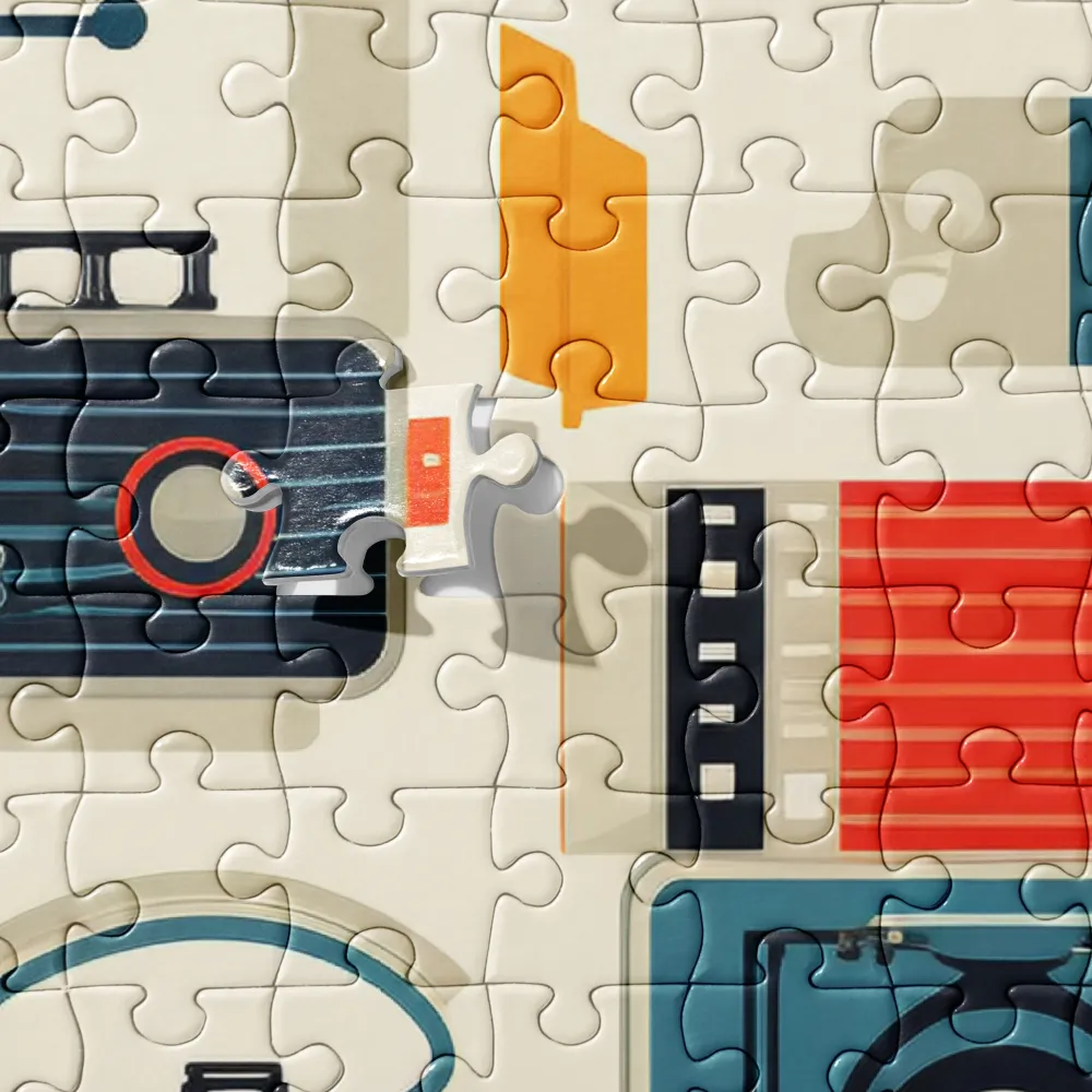 Retro Camera Collection: A Nostalgic Journey | Jigsaw Puzzle | 252 pieces