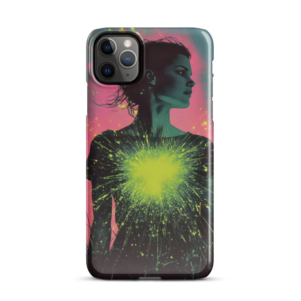 Cosmic Heart: A Surreal Portrait of Strength | Phone Case |  11 Pro Max | Snap Case | Glossy